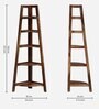 Hagley Sheesham Wood Bookshelf In Rustic Teak Finish