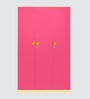 Hagrid Kids 3 Door Wardrobe In Pink Colour