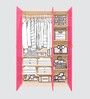 Hagrid Kids 3 Door Wardrobe In Pink Colour