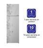 Haier 278 L 3 Star Inverter Frost-Free Double Door Refrigerator (HRF-2984PFG-E, Silver, Floral Glass)