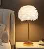Hailey Feather Table Lamp Gold Body Tri-Color LED Modern Decorative Bedside Lamp