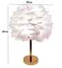 Hailey Feather Table Lamp Gold Body Tri-Color LED Modern Decorative Bedside Lamp