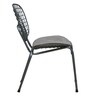 Haine Cafe Chair (Set of 2) with Gun Patio Powder Coated Frame