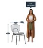 Haine Cafe Chair (Set of 2) with Gun Patio Powder Coated Frame