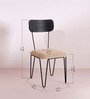 Hair Pin Solid Wood Dining Chair In Natural Colour