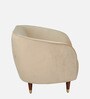 Hairo Velvet 1 Seater Sofa In Beige Colour