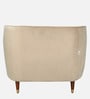 Hairo Velvet 1 Seater Sofa In Beige Colour