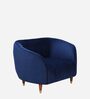 Hairo Velvet 1 Seater Sofa In Blue Colour