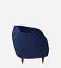 Hairo Velvet 1 Seater Sofa In Blue Colour
