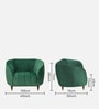 Hairo Velvet 1 Seater Sofa In Forest Green Colour