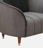 Hairo Velvet 1 Seater Sofa In Iron Grey Colour