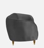 Hairo Velvet 1 Seater Sofa In Iron Grey Colour