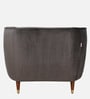Hairo Velvet 1 Seater Sofa In Iron Grey Colour