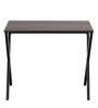 Hakkido Metal Writing Table in Walnut & Black Finish