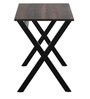 Hakkido Metal Writing Table in Walnut & Black Finish