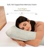 Half Body Memory Foam 30 x 10 Inch Pillow in Cream Colour with Velvet Cover