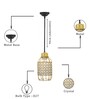 Half Capsule  E27 Holder Golden Crystal Hanging Light