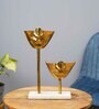 Aluminium Gold Half Human Face Statue