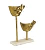 Aluminium Gold Half Human Face Statue