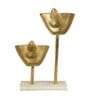 Aluminium Gold Half Human Face Statue