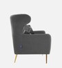 Halifax Velvet 1 Seater Sofa in Dark Grey Colour