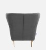 Halifax Velvet 1 Seater Sofa in Dark Grey Colour