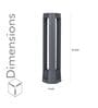 Hallam Aluminum Outdoor Bollard Light