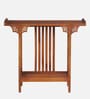 Hallstadt Mango Wood Console Table In Walnet Finish