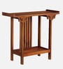 Hallstadt Mango Wood Console Table In Walnet Finish