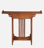 Hallstadt Mango Wood Console Table with Drawer In Walnet Finish