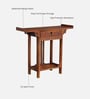 Hallstadt Mango Wood Console Table with Drawer In Walnet Finish