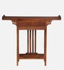 Hallstadt Mango Wood Console Table with Drawer In Walnet Finish
