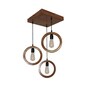 Halo Brown Solid Wood Cluster Hanging Light