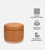 Halo Pouffe In Cognac Tan Colour