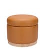 Halo Pouffe In Cognac Tan Colour