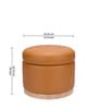 Halo Pouffe In Cognac Tan Colour