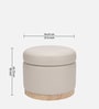 Halo Pouffe In Soft Grey Colour