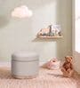 Halo Pouffe In Soft Grey Colour