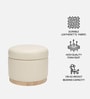 Halo Pouffe In White Colour