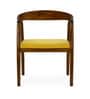 Halo Solid Teak Wood Curved Accent Chair In Natural Teak Finish