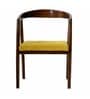 Halo Solid Teak Wood Curved Accent Chair In Natural Teak Finish