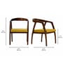 Halo Solid Teak Wood Curved Accent Chair In Natural Teak Finish