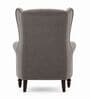 Haloria Teak Wood High Back Chair With Suede Fabric In DarkGrey Colour Haloria Teak Wood High Back Chair With Suede Fabric In DarkGrey Colour
