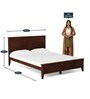 Hama Queen Size Bed In Milan Walnut Finish