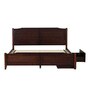Hama Queen Size Bed With Storage In Milan Walnut Finish