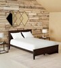 Hama Queen Size Bed With Storage In Milan Walnut Finish