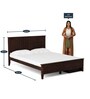 Hama Queen Size Bed With Storage In Milan Walnut Finish
