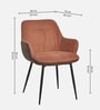 Hamer Chair With Velvet Fabric In Brown Colour