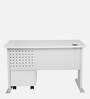Hamilton Workstation In White Finish With Pedestal