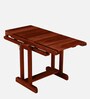 Hamlen Sheesham Wood 2 Seater Dining Table convert into Book Shelf in Honey Oak Finish